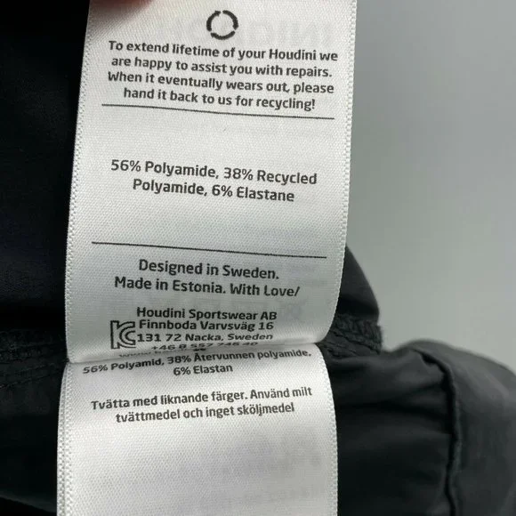 Houdini Women's Liquid Rock Shorts Black sz L Outdoors Hiking Beach Lightweight - Picture 11 of 11